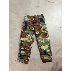Military Camo Cargo‎ Pants Mens Small Regular Woodland Camouflage Trousers